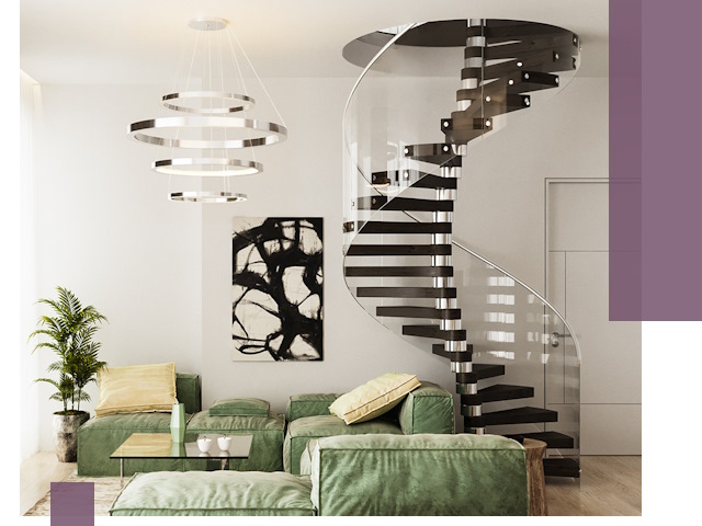 Лестницы для двухуровневой квартиры в Кстове — изготовление и монтаж