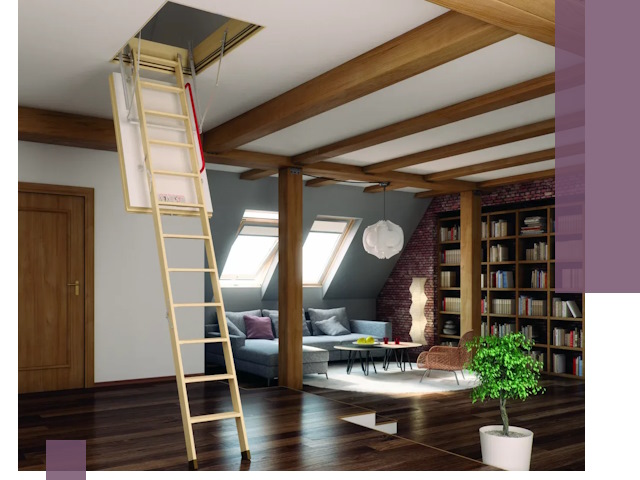 Чердачные лестницы под ключ в Кстове: изготовление и монтаж