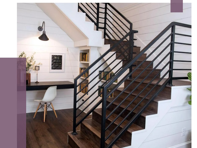 Перила для лестницы в доме в Кстове от 7383 руб. — ПРОЛЁТ-Ксв