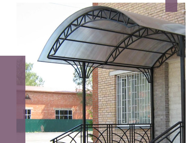 Металлические навесы и козырьки в Кстове от 12730 руб.