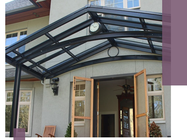 Изготовление и монтаж навесов и козырьков в Кстове