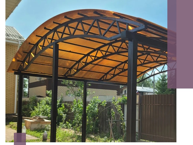 Изготовление навесов под ключ в Кстове из качественных материалов