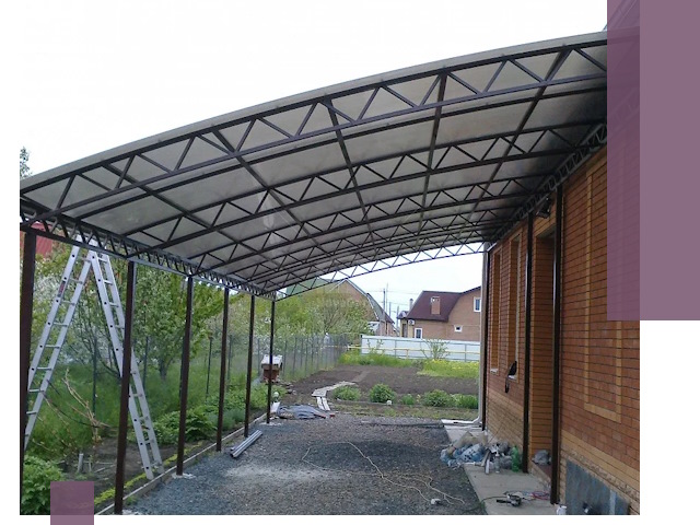 Профессиональный монтаж навесов под ключ в Кстове