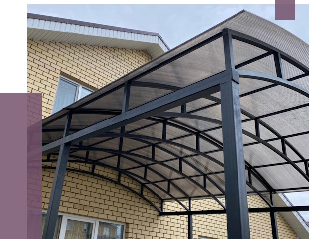 Монтаж козырьков в Кстове от 11457 руб. | ПРОЛЁТ-Ксв