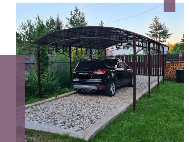Навесы для автомобиля в Кстове от 13086 руб.  | ПРОЛЁТ-Ксв