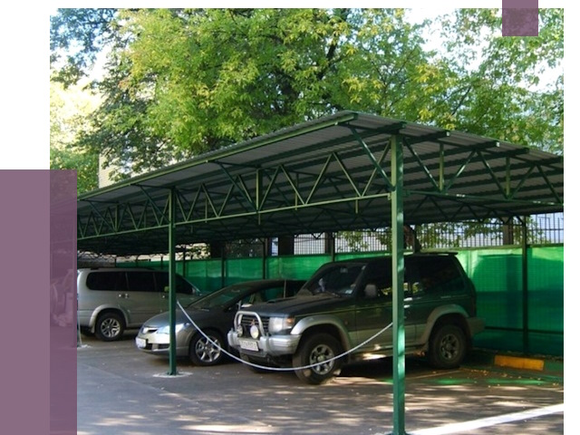 Навесы для парковки в Кстове от 79944 руб. заказать | ПРОЛЁТ-Ксв