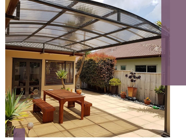 Навесы во двор под ключ в Кстове — изготовление и монтаж