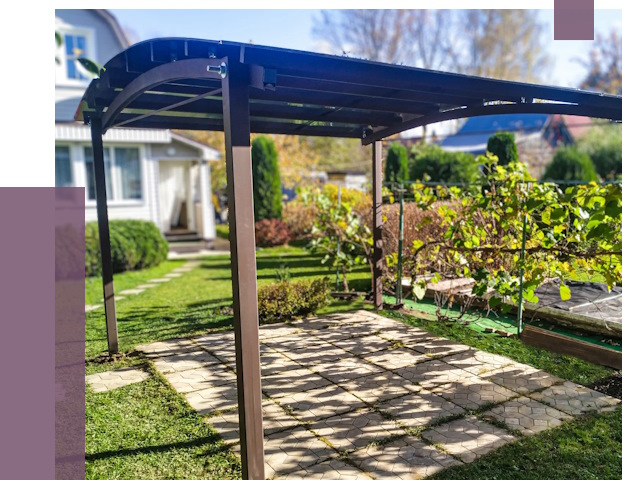 Навесы для дачи в Кстове от 12679 руб. под ключ — ПРОЛЁТ-Ксв