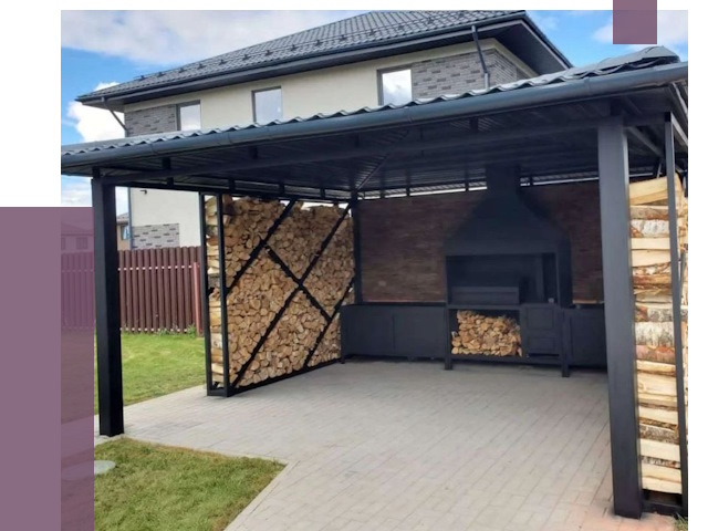 Навесы для барбекю в Кстове от 12679 руб. под ключ | ПРОЛЁТ-Ксв