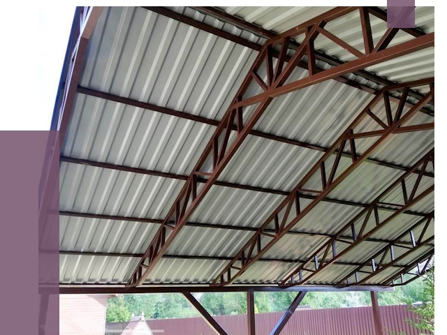 Навесы из профнастила в Кстове от 7332 руб. | ПРОЛЁТ-Ксв