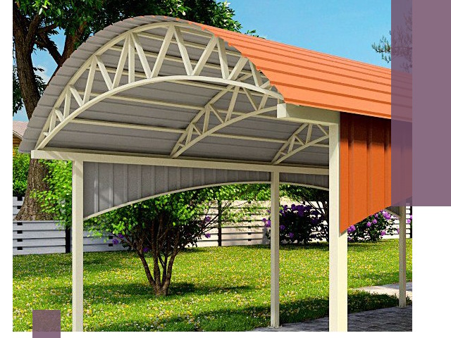 Навесы из профнастила под ключ в Кстове — установка и монтаж