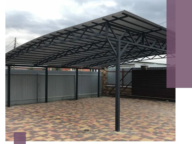 Металлические навесы под ключ в Кстове — изготовление и монтаж