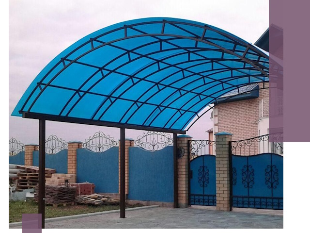 Арочные навесы под ключ в Кстове — изготовление и монтаж