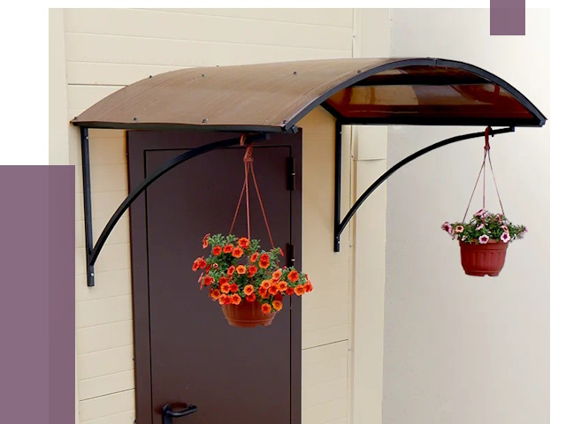 Козырьки над входом в Кстове от 14767 руб.  | ПРОЛЁТ-Ксв