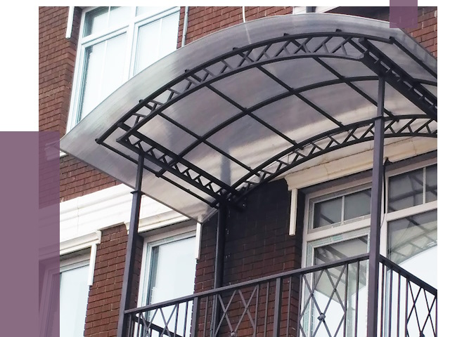 Козырьки над балконом в Кстове от 8605 руб. | ПРОЛЁТ-Ксв