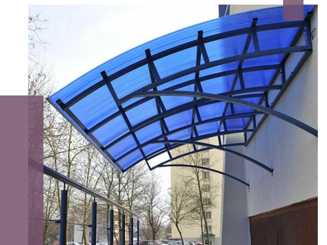 Козырьки из поликарбоната в Кстове от 4277 руб. под ключ | ПРОЛЁТ-Ксв