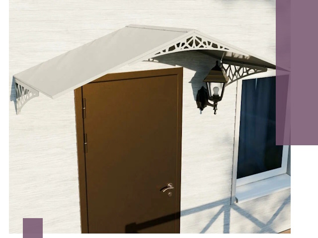 Металлические козырьки на входы и террасы в Кстове