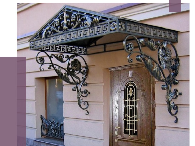 Кованые козырьки в Кстове под ключ от 12679 руб. — ПРОЛЁТ