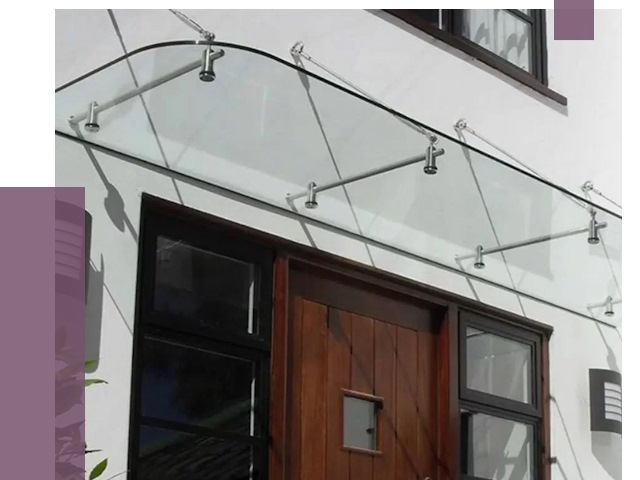 Стеклянные козырьки в Кстове от 18840 руб. | ПРОЛЁТ-Ксв