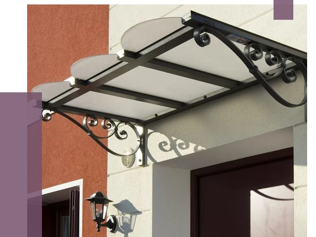 Односкатные козырьки в Кстове от 8351 руб.  | ПРОЛЁТ-Ксв