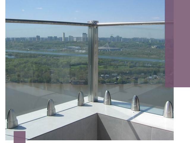 Стеклянные парапеты премиум класса в Кстове для домов и бизнесов